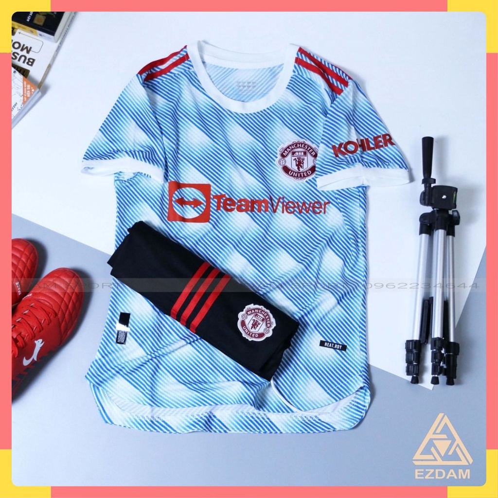 Áo Bóng Đá MU Trắng Xanh 2021 Áo Đá Banh Hàng Thái Đẹp ĐÀM SPORT 3