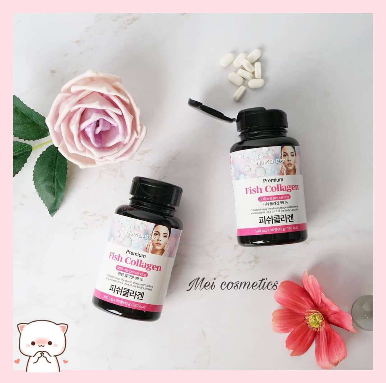 Viên uống collagen cá fish collagen nutri d-day