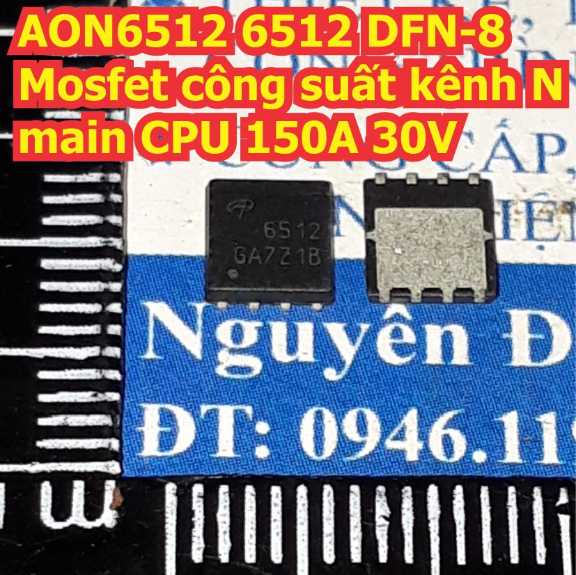 3 con AON6512 6512 DFN-8 Mosfet công suất kênh N main CPU 150A 30V kde8182