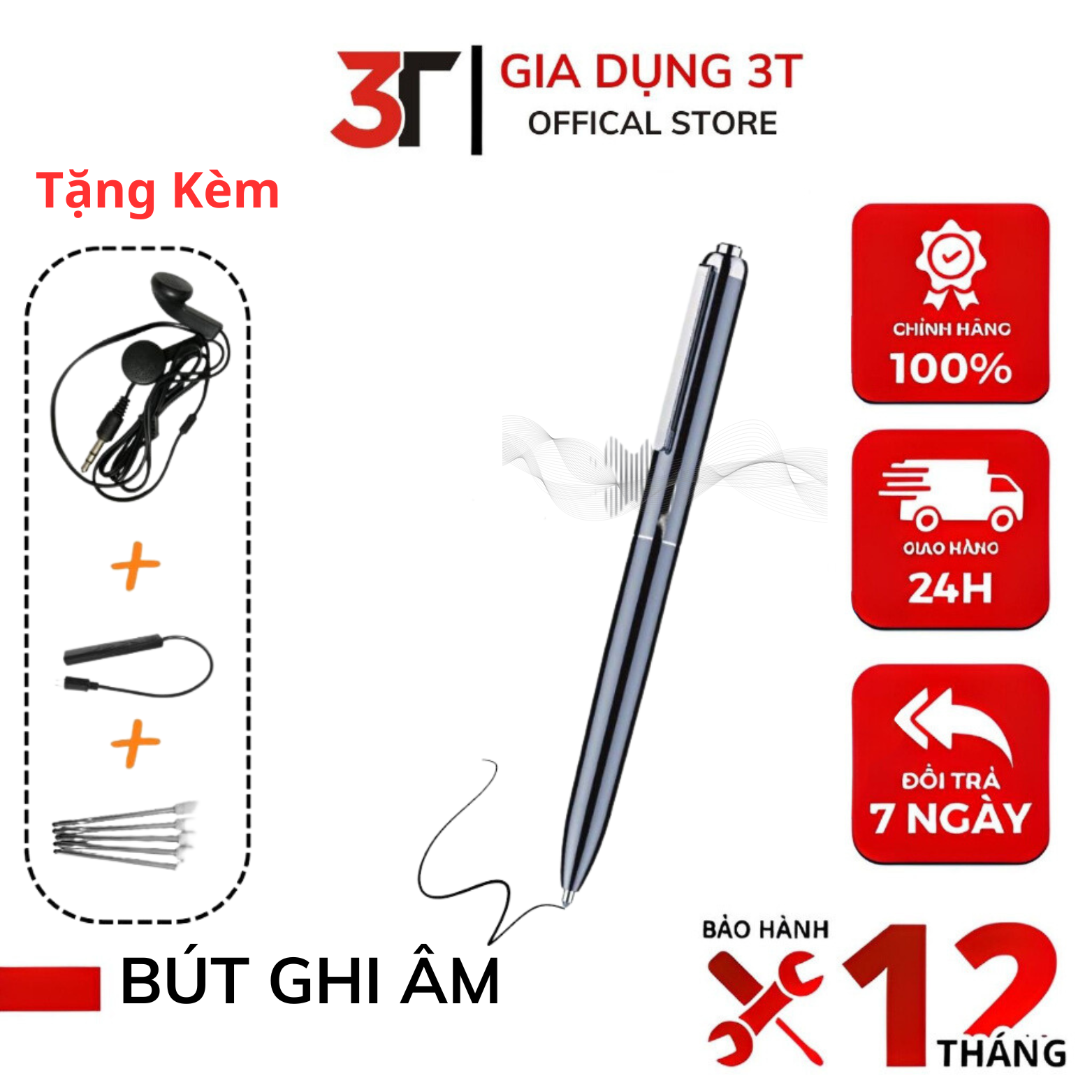 Máy ghi âm Bút ghi âm dung lượng 32GB máy ghi âm chuyên nghiệp nhỏ gọn ghi được khoảng cách xa lọc âm rõ nét thời gian ghi âm lên tới 715 giờ Bảo Hành 12 Tháng