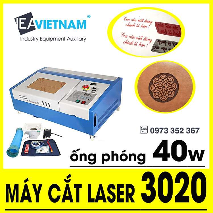 Máy khắc dấu , Máy Cắt Laser, Máy Khắc Laser 40W khổ 3020, Máy khắc laser KB1