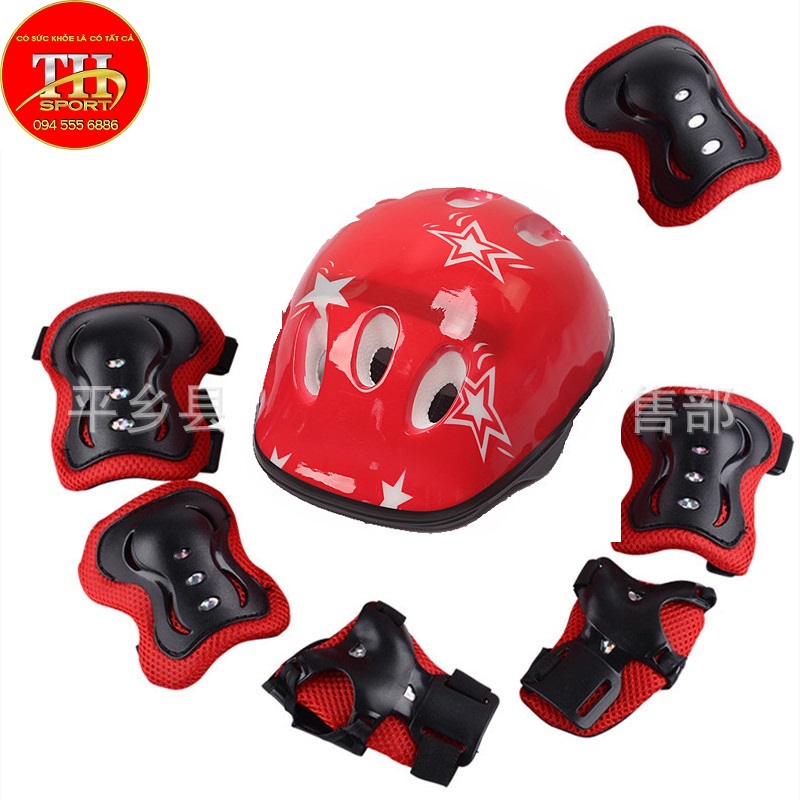 Bộ bảo vệ bảo hộ cho các bé chơi patin xe đạp