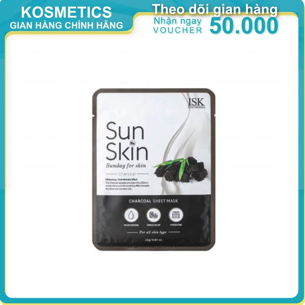 Mặt nạ than hoạt tính ISK Charcoal Sheet Mask