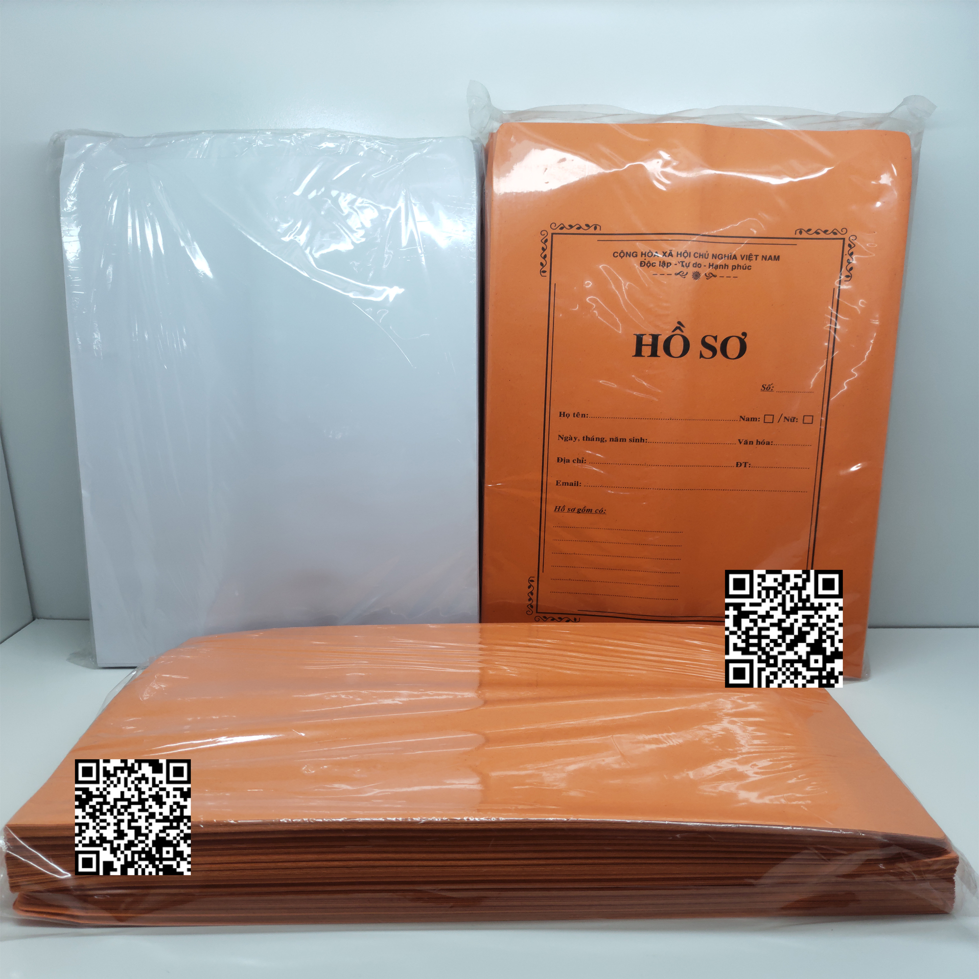 Bao thư cam A4 - Bao thư trắng A4 - Bao hồ sơ xin việc lớn ( 1 xấp 100 bao thư)