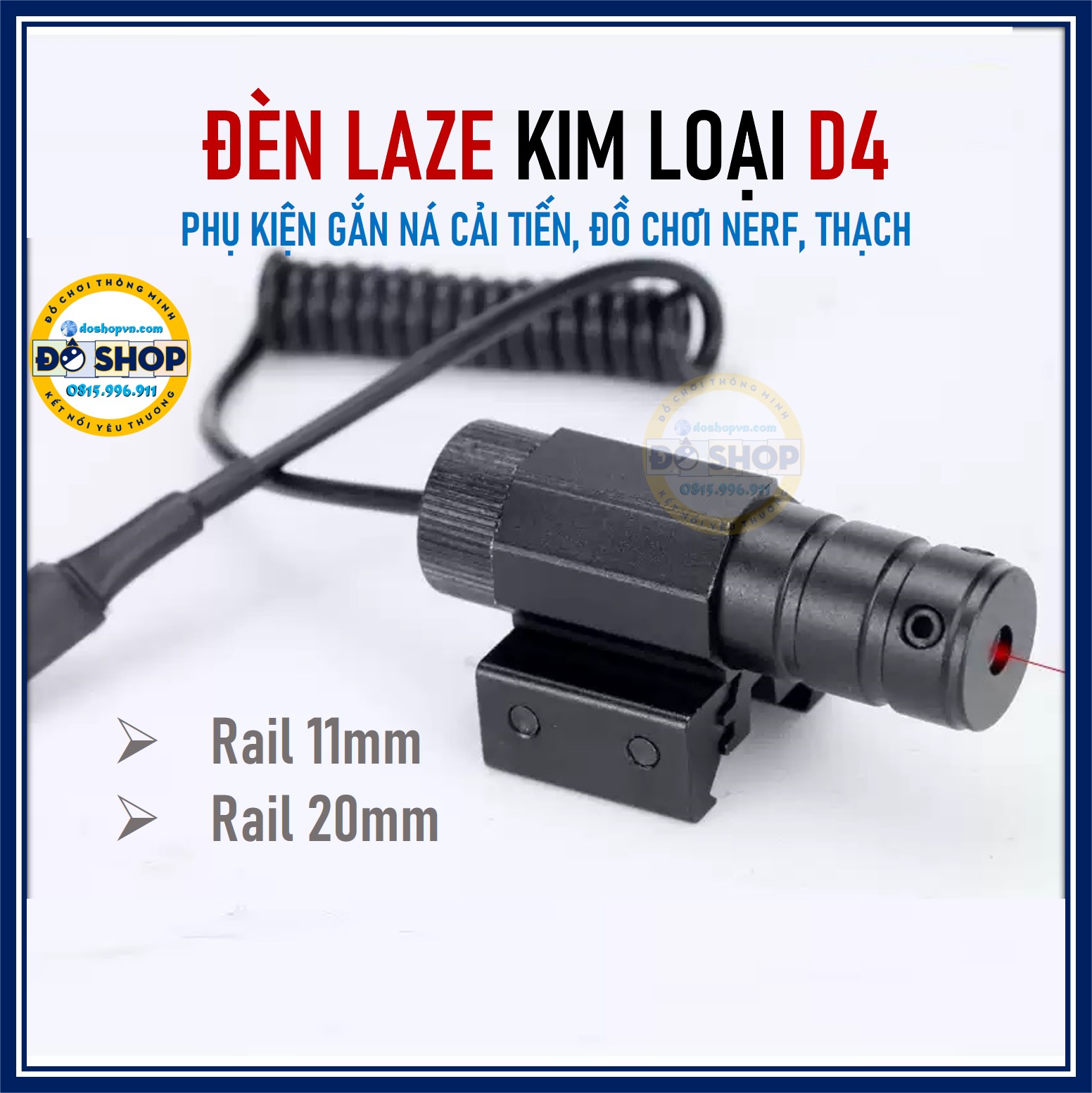 Đèn Laze Kim Loaị D4 Tia Màu Đỏ - Đồ Chơi Đô Shop