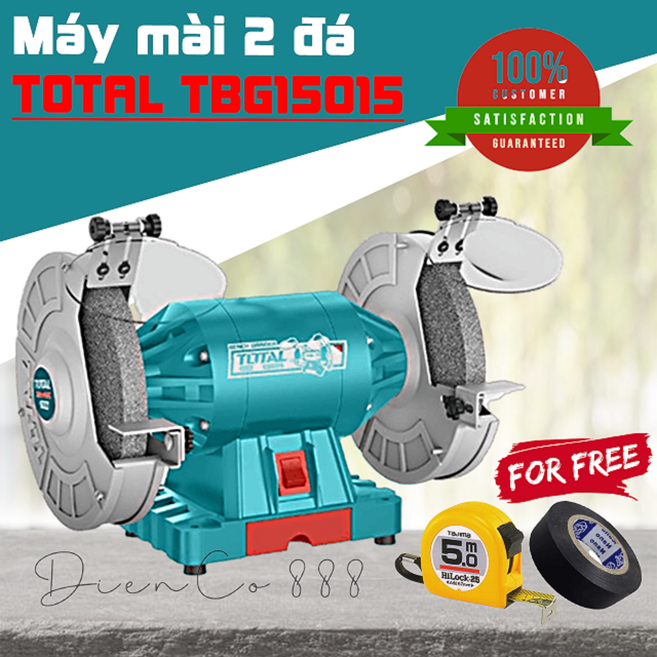 Máy mài 2 đá 150mm TOTAL TBG15015 150W