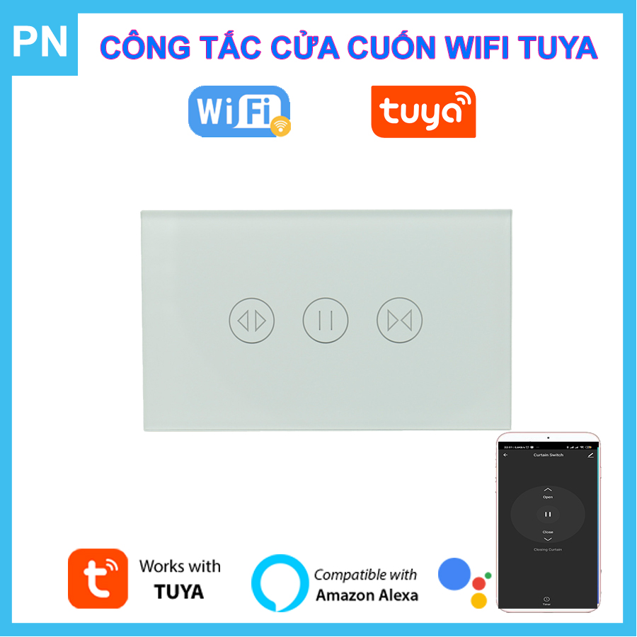 Công tắc cửa cuốn wifi tuya điều khiển qua điện thoại