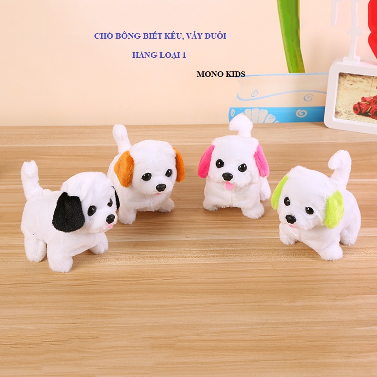 Chó bông, chó pin, chó biết kêu, chó biết đi biết sủa biết vẫy đuôi cực cute món quà cho bé yêu