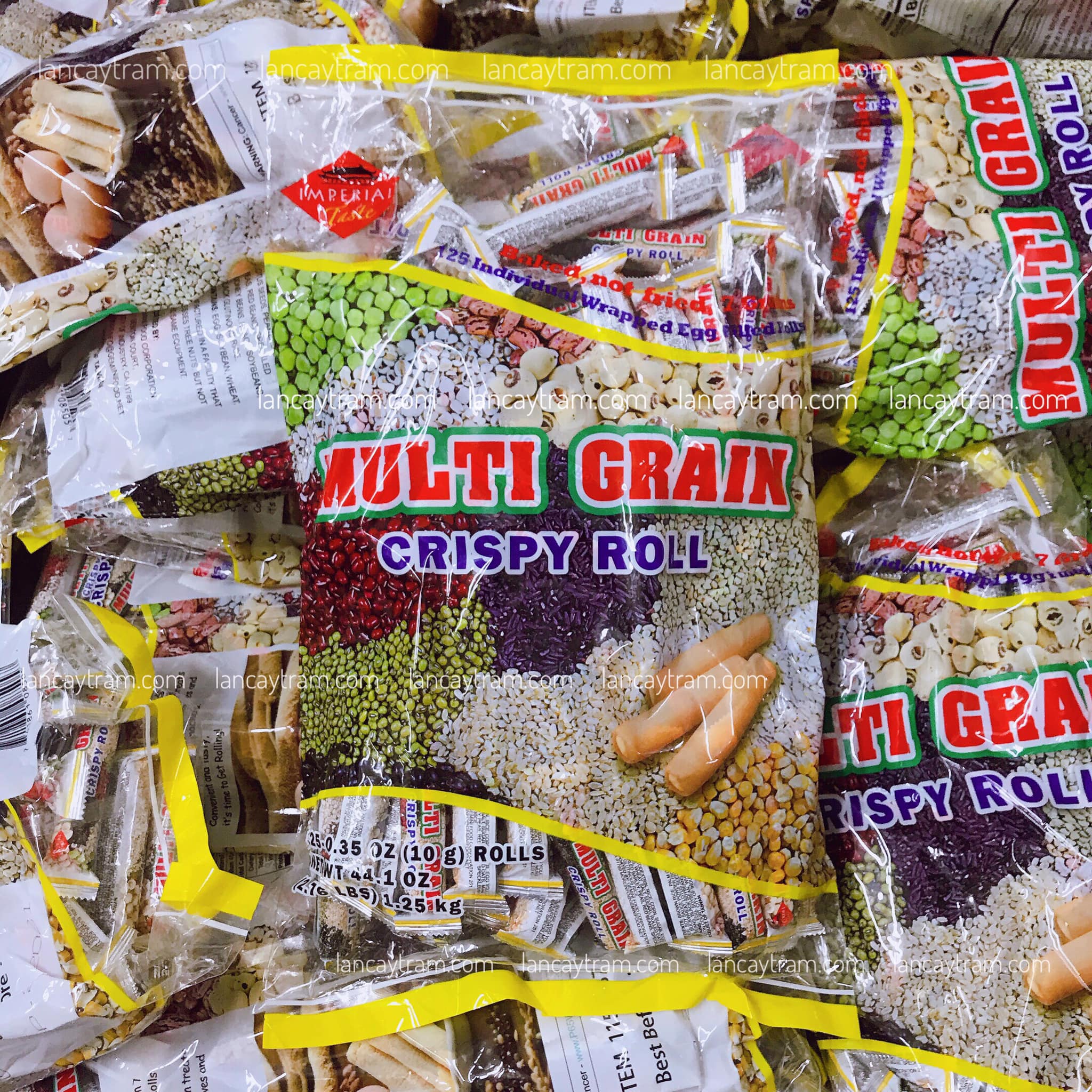 [HANGMYNHAP] Bánh Ngũ Cốc Cuộn Phô Mai Imperial Taste Multi Grain Crispy Roll 1,25Kg (tầm 125 bánh)