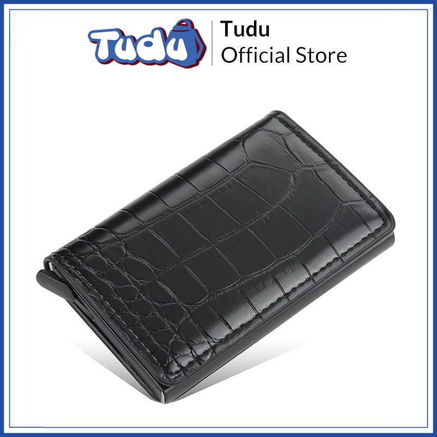 Ví Thẻ Thông Minh, Ví Nam Vân Da Cá Sấu, Ví Thẻ ATM Cầm Tay, Ví Đựng Thẻ Ngân Hàng Da PU, Ví Đựng Thẻ Bảo Mật Chống Đọc RIFD, Ví Tiền Thông Minh, Ví Đựng Tiền, Bóp Da, vi the cam tay (CN437)