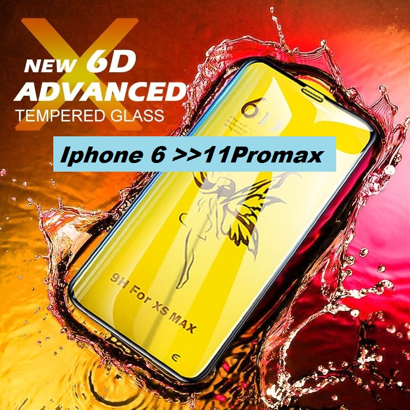Kính cường lực 6d thiên thần full màn hình iphone từ 6 tới 11promax..