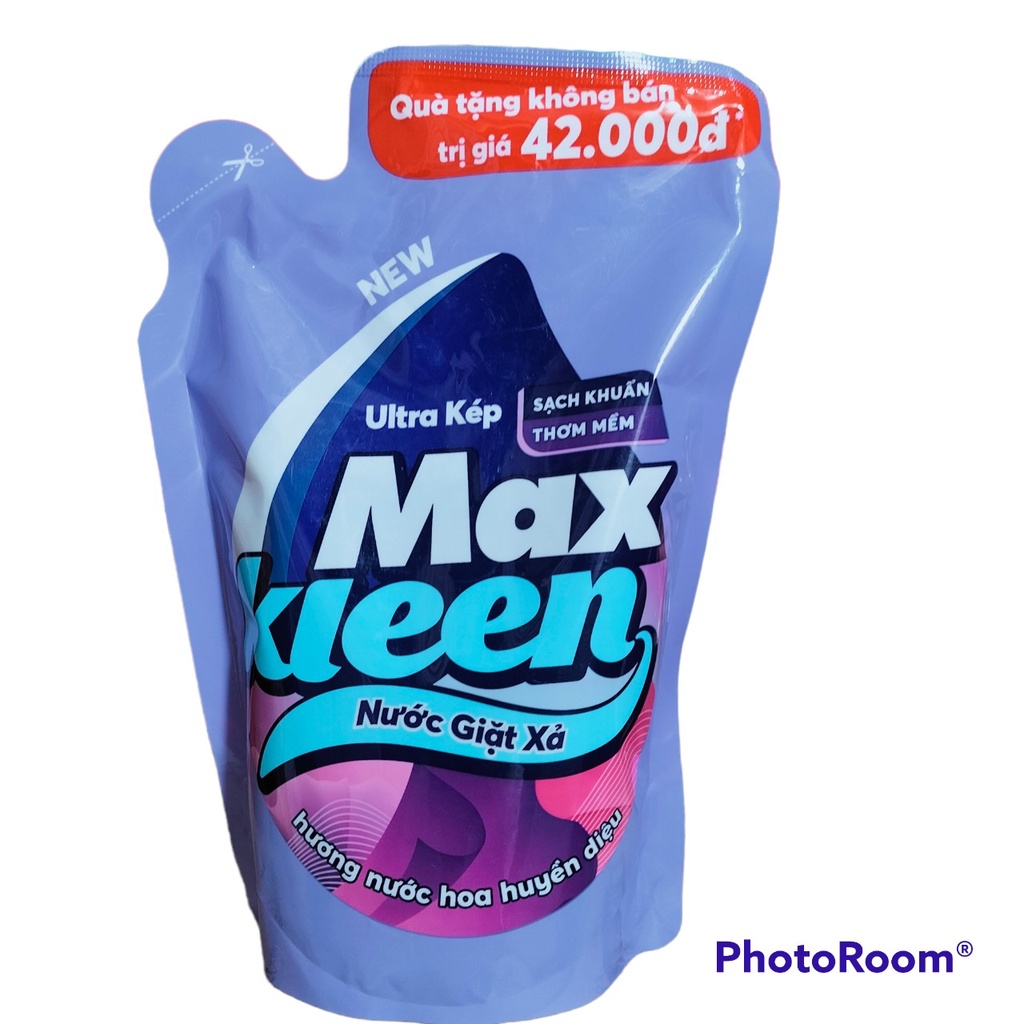 2 Bịch Nước giặt xả Maxkleen 2in1 Hương Nước hoa huyền diệu 600g- Hàng Tặng