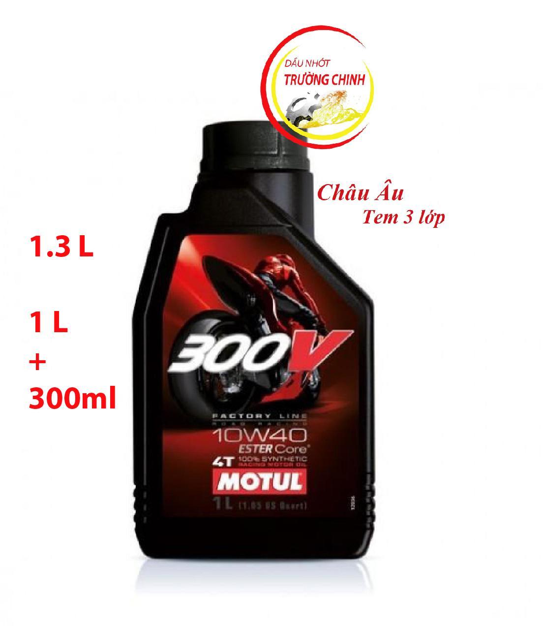 Dầu nhớt motul 300v factory line 10w40 tem 3 lớp châu âu 1.3l