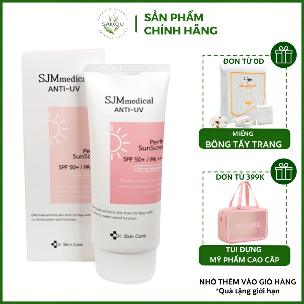 Kem chống nắng sjm chống nước nâng tone da dành cho da thường, da khô kem chống nắng hàn quốc chính hãng 60ml