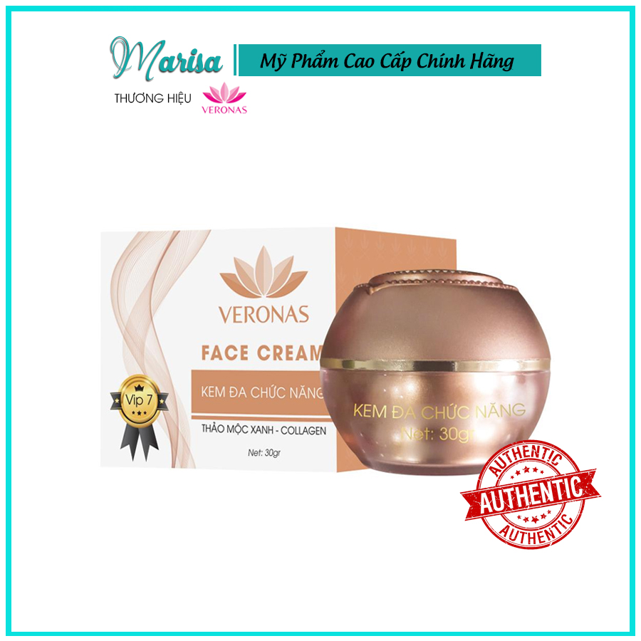 Kem dưỡng trắng đa chức năng Thảo Mộc Xanh Collagen Veronas 25gram - Marisa Beauty