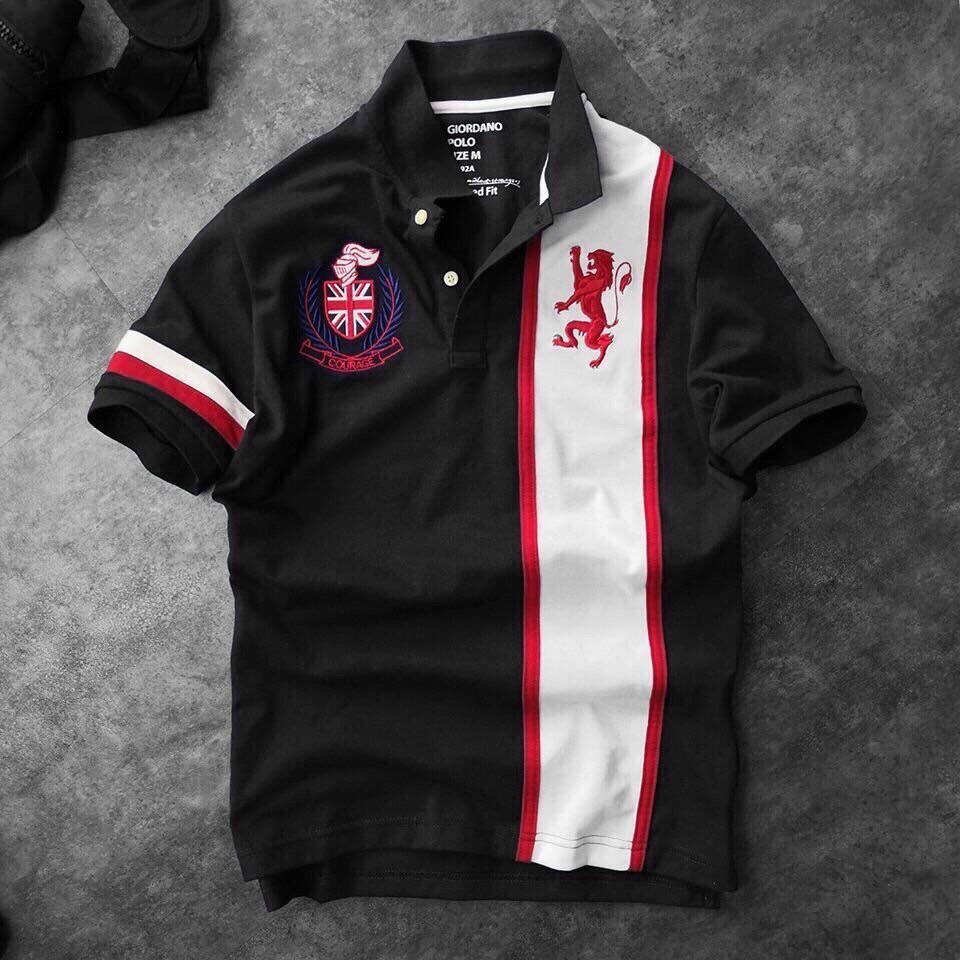 [HCM]Áo thun GDN polo siêu cấp hàng vnxk logo lá cờ Anh quốc và biểu tượng sư tử Anh cực nét