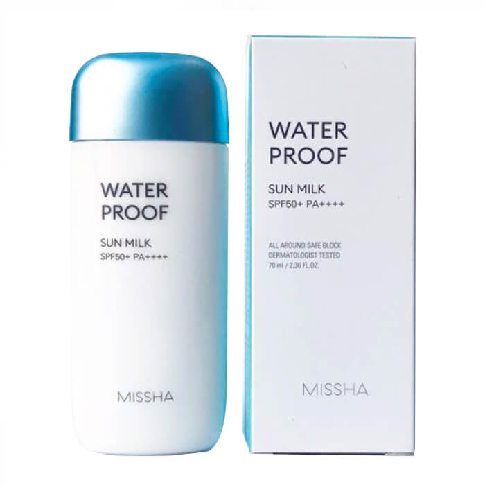 Kem chống nắng chống trôi missha waterproof sun milk spf50+ pa+++ 70ml
