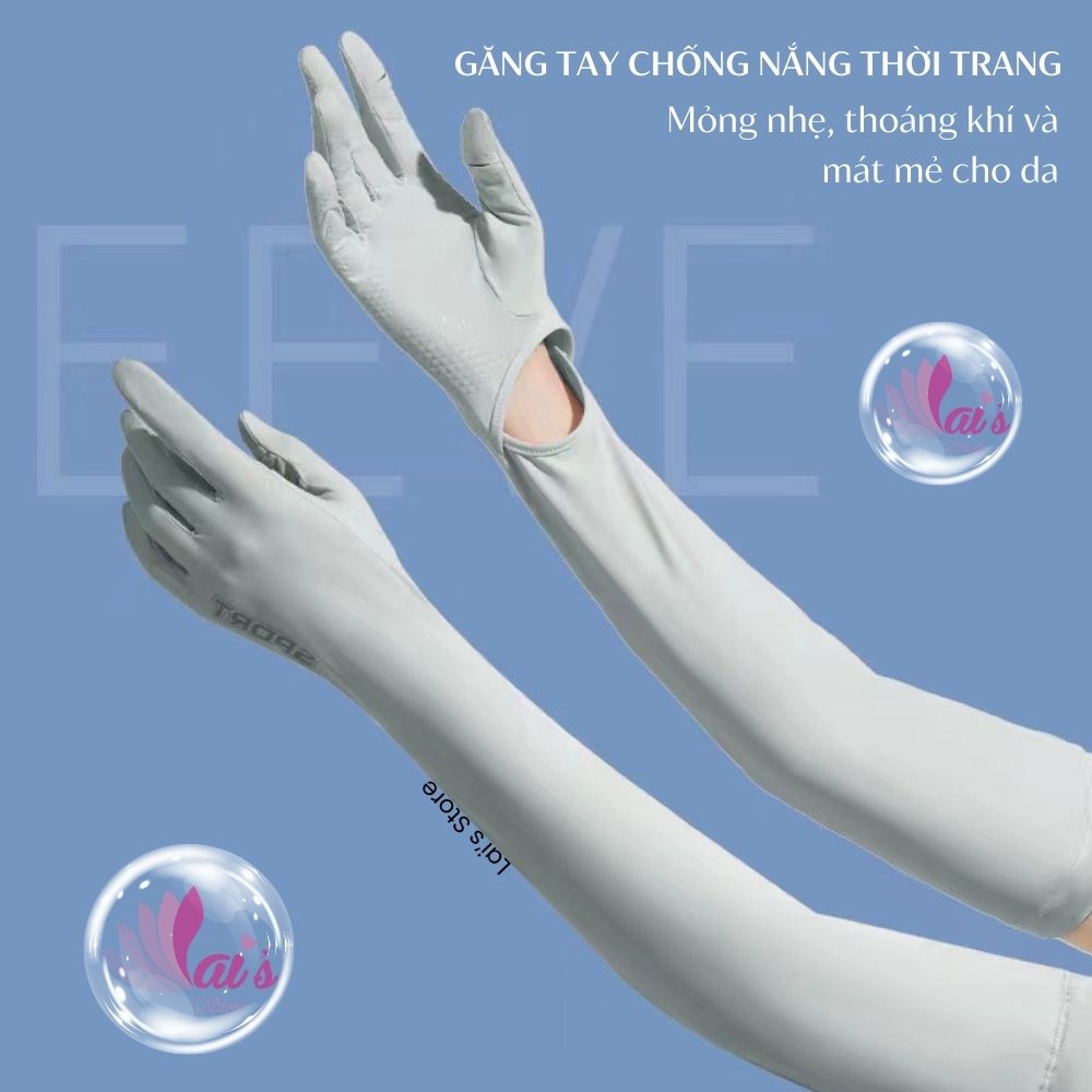Găng Tay Chống Nắng UPF50+ Chống Tia UVA UVB Mỏng Nhẹ Thun Lạnh Thoáng Khí Chống Trượt Lái Xe Mở Đầu Ngón Tay Cảm Ứng - 7
