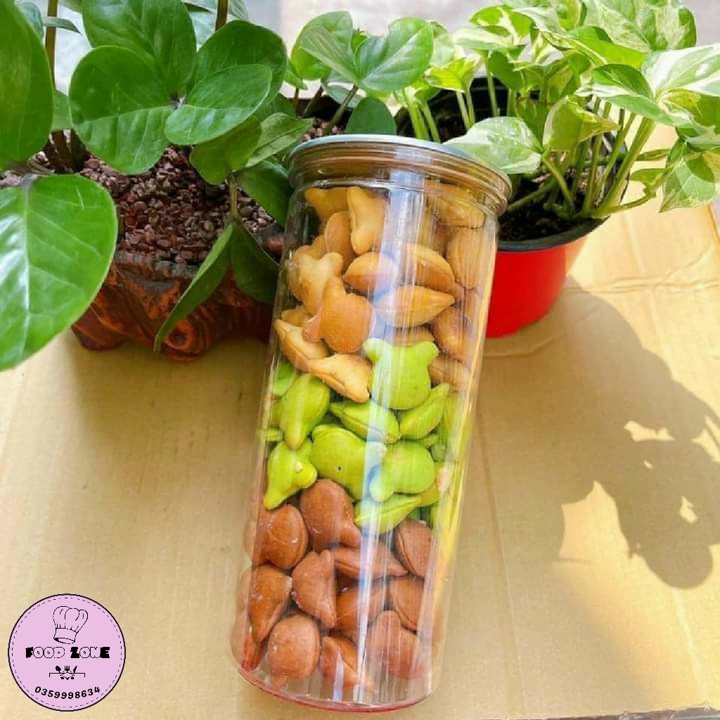 Bánh gấu mix nhân kem thiên hồng -hũ 450g - Nana Food  đồ ăn vặt ngon.