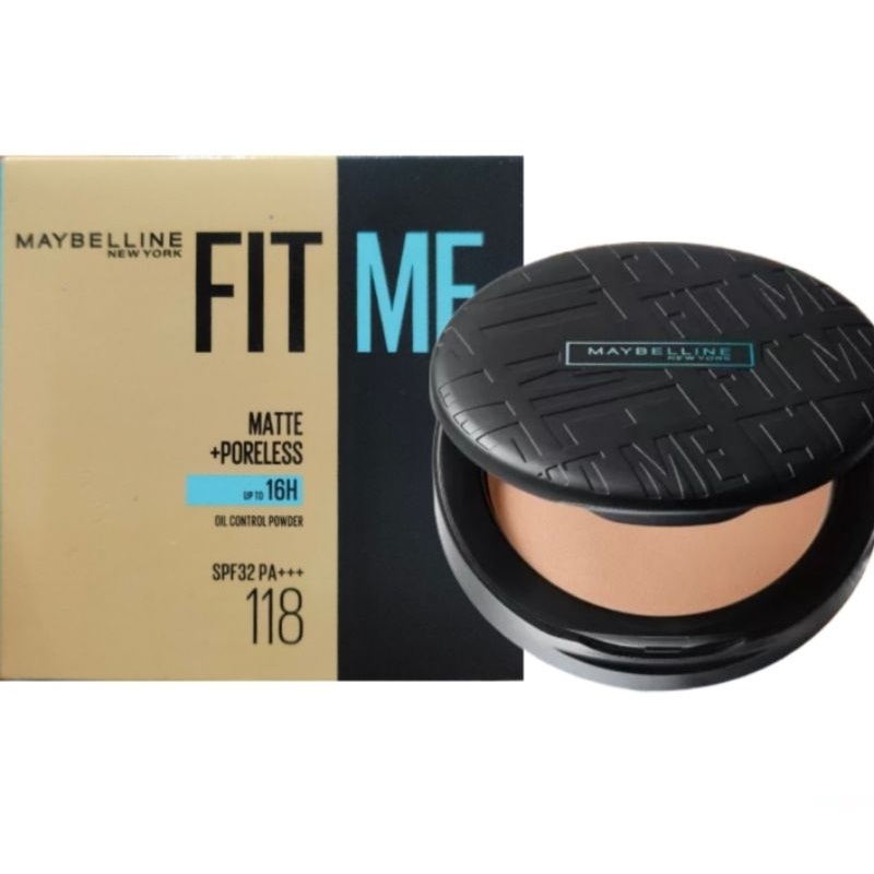 Phấn phủ nén kiềm dầu chống nắng 16h spf32 mịn lì fit me compact 6g