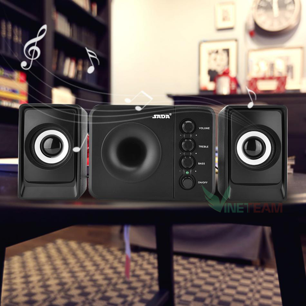 Loa vi tính công xuất lớn , loa vi tính sada d205 thiết kế nhỏ gọn âm bass trầm ấm bật to không rè, top 10 loa bán chạy trên thị trường