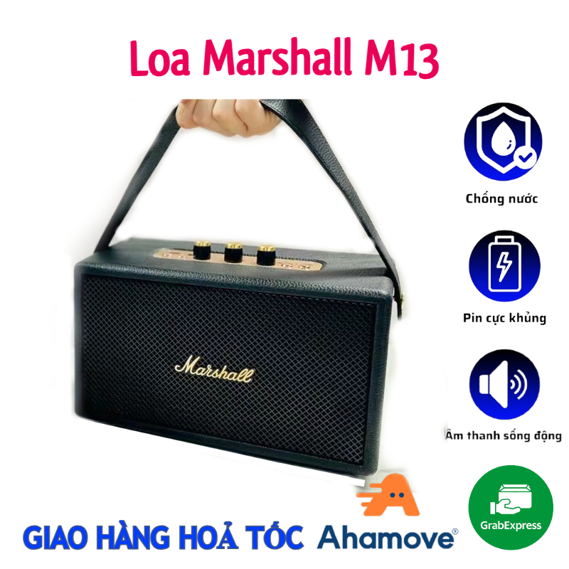 ( Hàng Loại 1 ) Loa Bluetooth Marshall M13 Phiên Bản Mới Âm Thanh Vòm Pin Cực Trâu. Loa Marshall M13