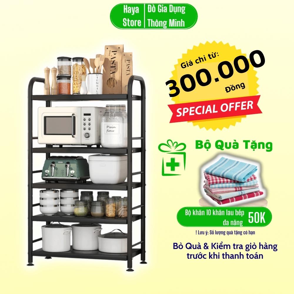 Kệ Để Đồ Đa Năng Nhiều Tầng Lắp Gép Bằng Kim Loại, Sơn Tĩnh Điện Bền Đẹp Chắc Chắn Để Đồ Nhà Bếp Nhà Tắm