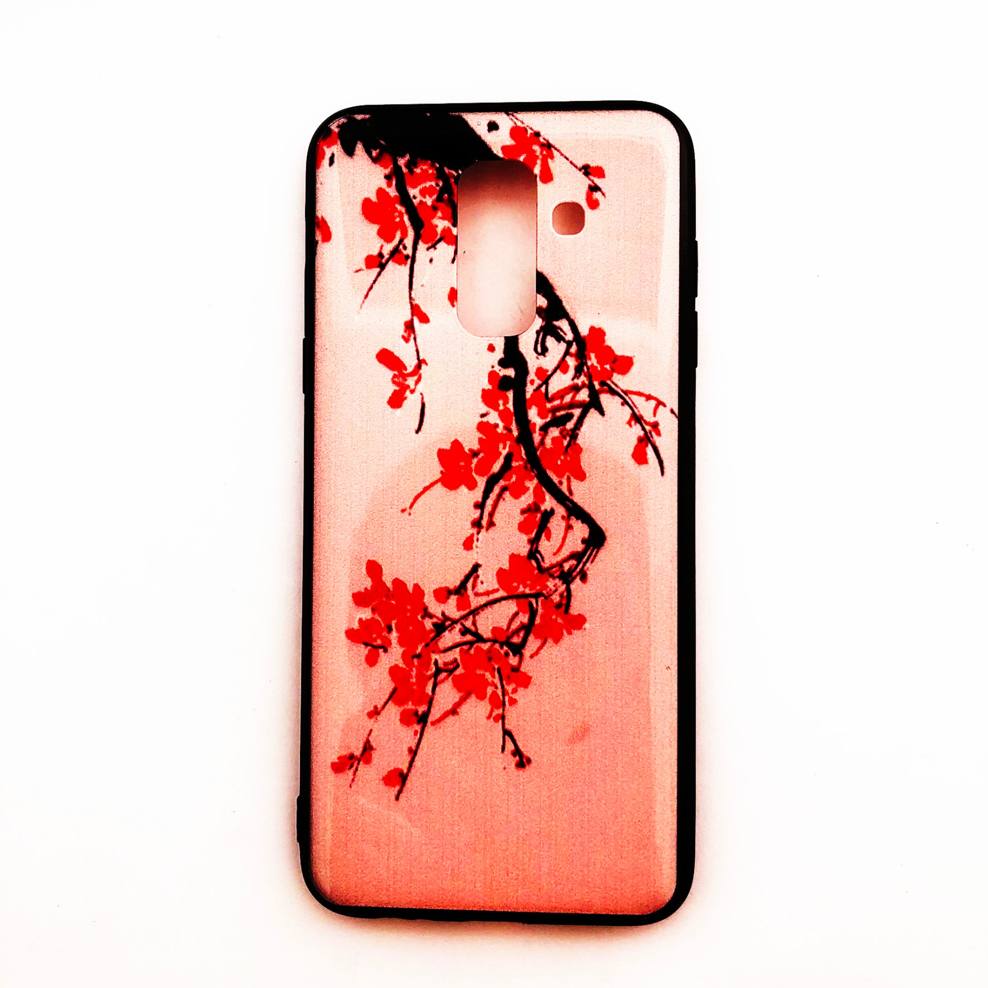 [Nhiều mẫu]. Ốp cứng viền dẻo Samsung A6 Plus 2018 (Samsung Galaxy J8) (Thân trắng -  viền đen - in hình siêu cute)