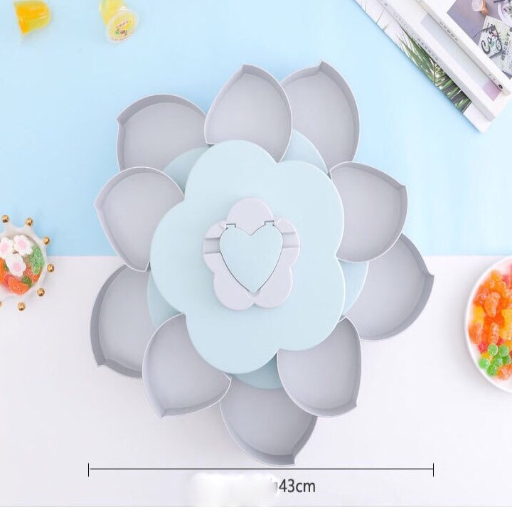 Khay Đựng Mứt, Bánh Kẹo 2 Tầng 10 cánh Tết