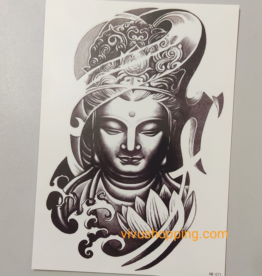 Hình xăm dán Phật - Tặng hình xăm dán mini