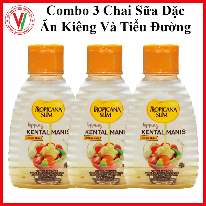 Combo 3 Chai Sưa Đặc Ăn Kiêng Không Đuờng Tropicana Slim Ăn Kiêng Keto Tiểu Đuờng