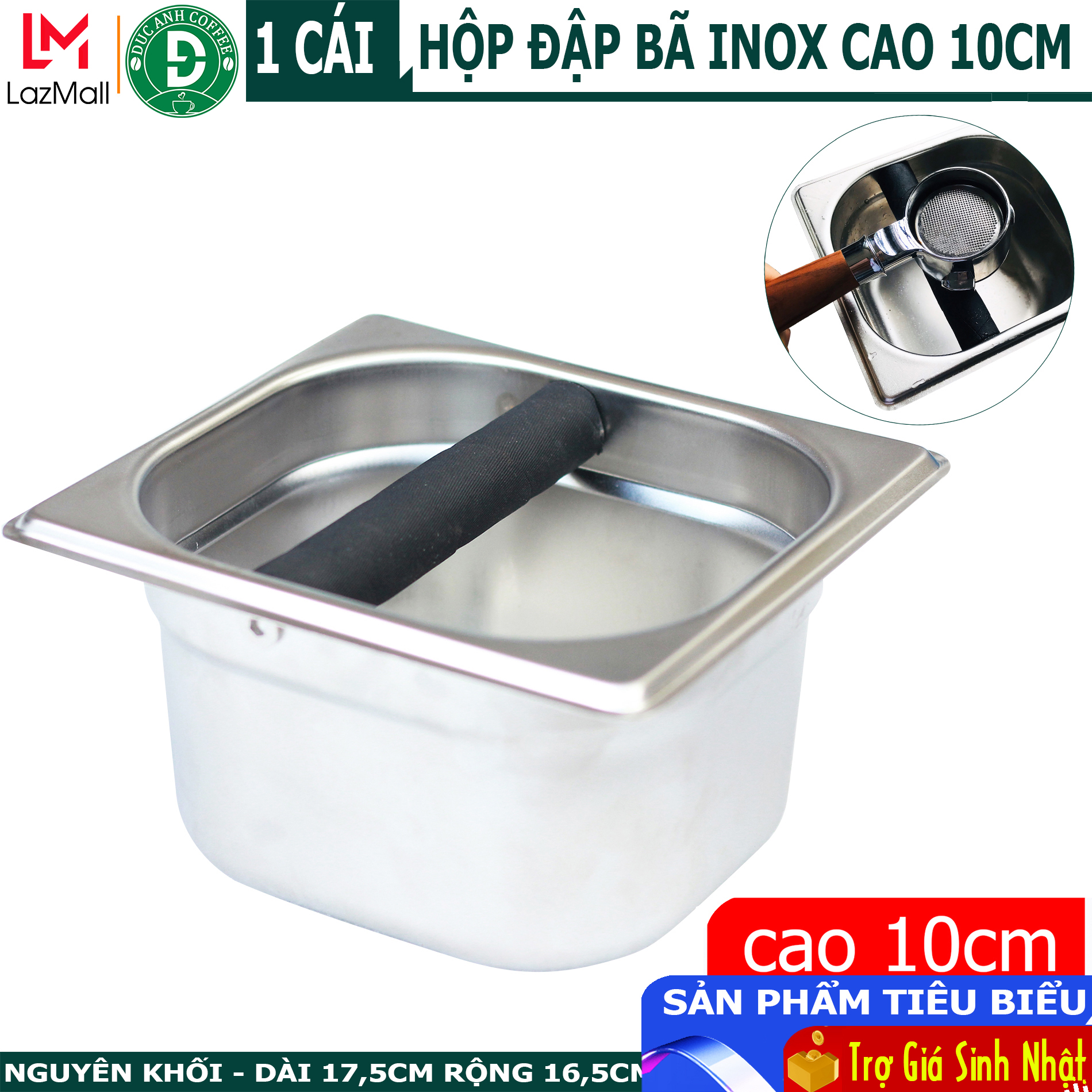 Hộp Đựng Bã Cafe -  hộp đập bã chuyên dùng cà phê pha máy - có nhiều lựa chọn - dụng cụ pha chế không thể thiếu cho cà phê espresso