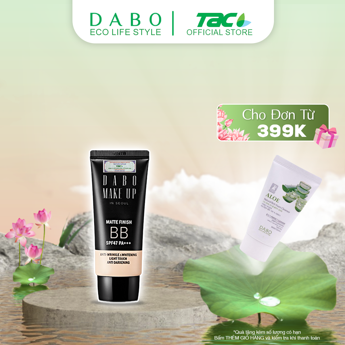 Kem trang điểm cao cấp 5in1 dabo make-up bb matte spf47 pa+++50ml