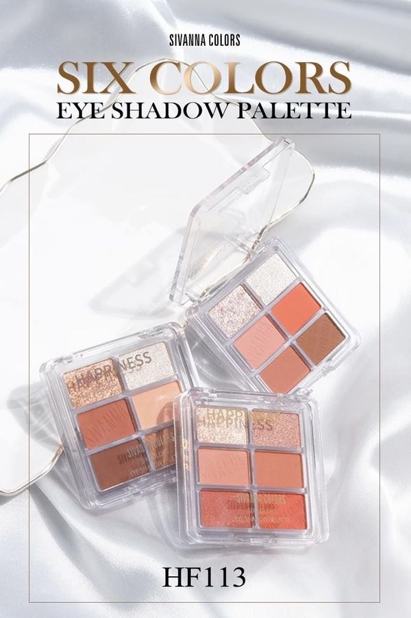 Bảng phấn mắt 6 ô sivanna colors six colors eyeshadow palette : hf113