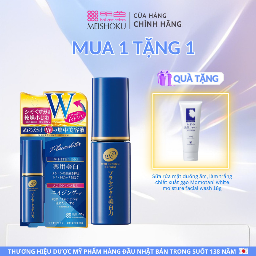 Tinh chất meishoku placewhiter serum chứa nhau thai dưỡng trắng, giảm nếp nhăn 30ml
