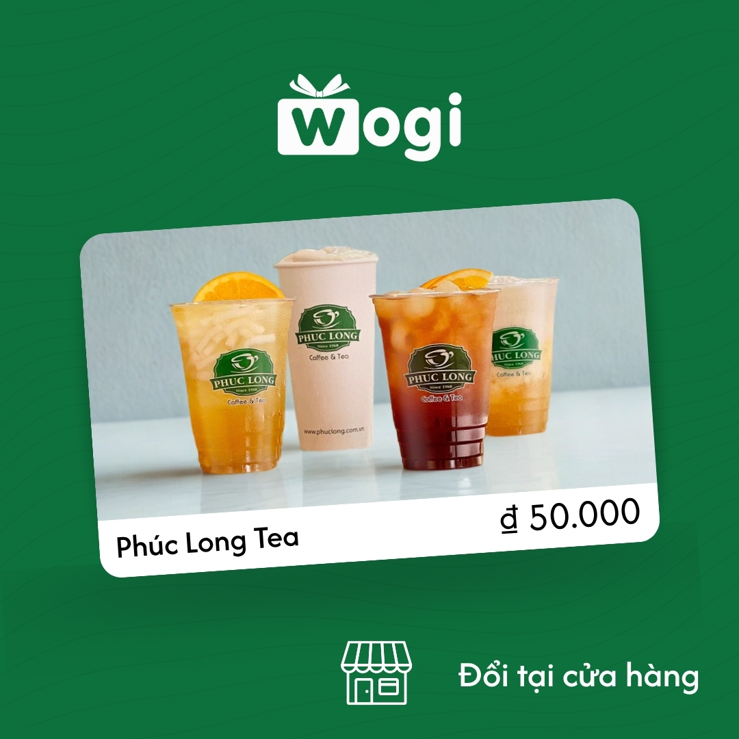  Phúc Long Tea e-Voucher 50.000₫  Có hiệu lực trong vòng 30 ngày  