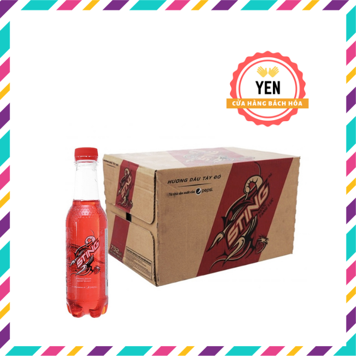 [HCM]Combo 24 chai - Thùng nước tăng lực Sting dâu tây đỏ date mới liên tục loại 330ml