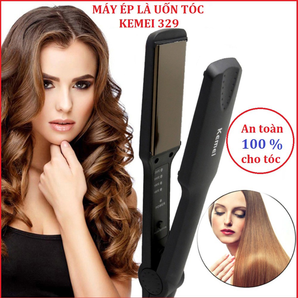 Máy Ép Tóc Kemei – Máy Duỗi Tóc 4 Mức Tùy Chỉnh Nhiệt