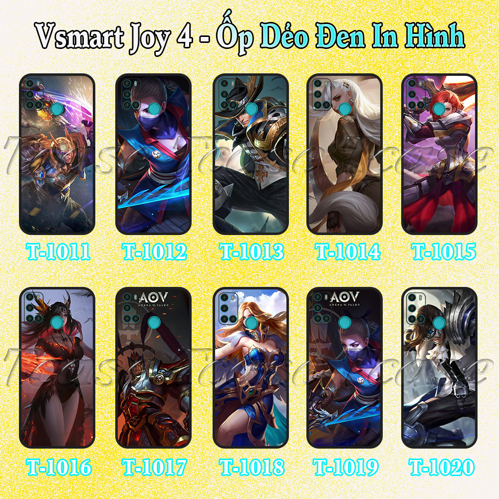 Ốp lưng Vsmart Joy 4 - Ốp dẻo đen in hình Game Liên Quân chất