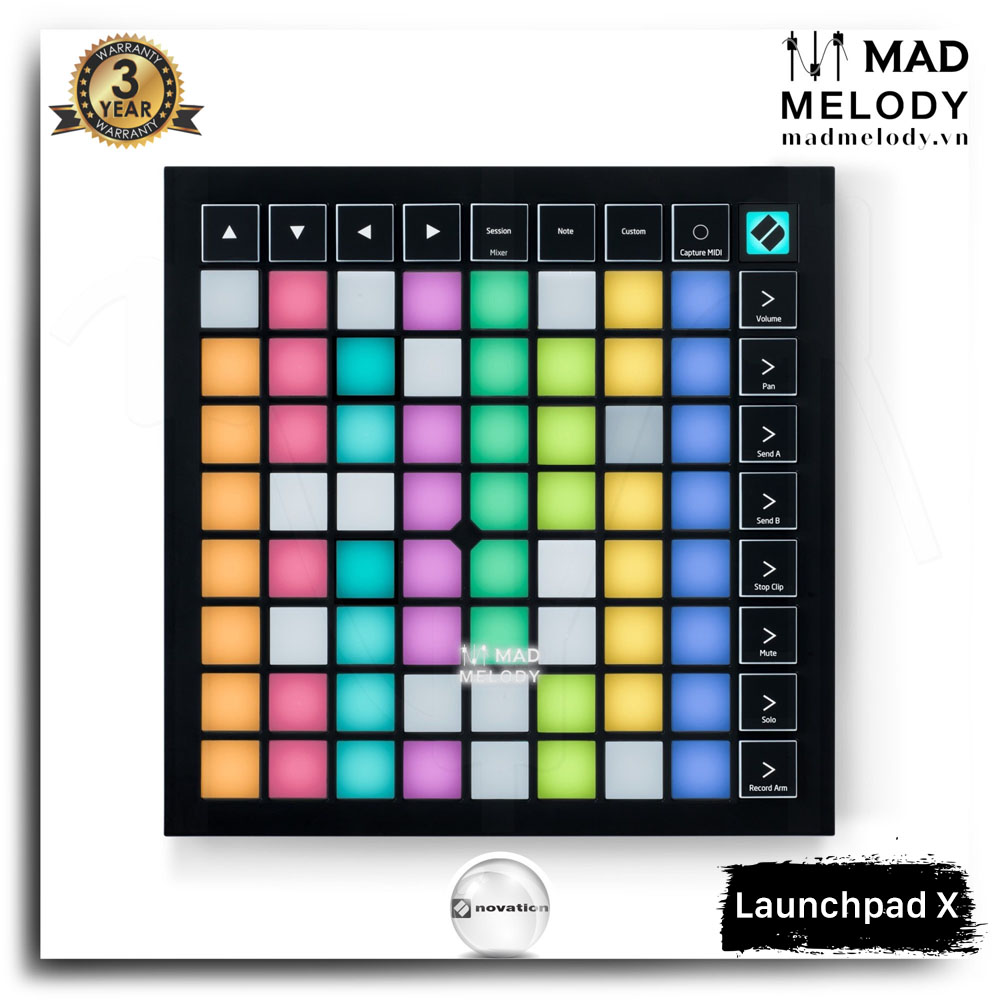 Novation Launchpad X Grid Controller for Ableton Live làm nhạc và chơi nhạc trình diễn thông qua máy tính laptop bảo hành 3 năm [bàn làm nhạc/chơi nhạc điện tử NEW]