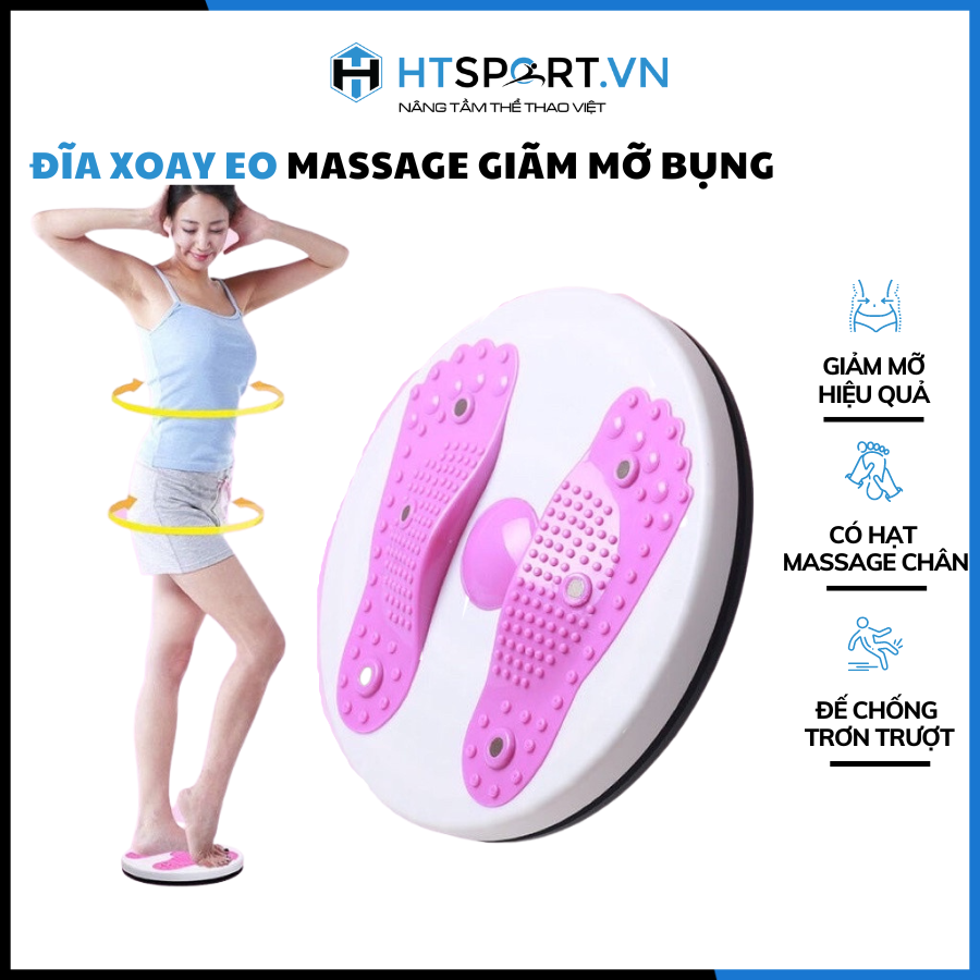 Đĩa xoay eo, dụng cụ xoay eo giãm mỡ bụng tập thể dục, giữ dáng massage hình bàn chân