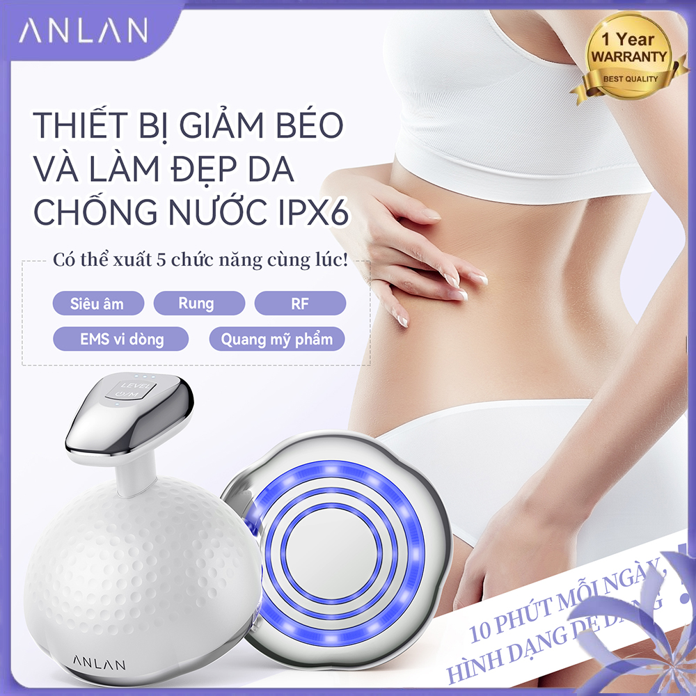 ANLAN 7 trong 1 Máy giảm béo tần số vô tuyến siêu âm Cavitation Fat Burner Skin 2023 Mới