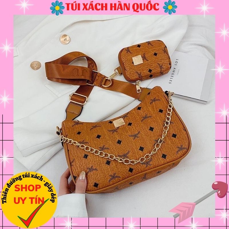 Set Bộ 2 Túi+Ví Đeo Chéo Nữ Phong Cách Thời Trang Hàn Quốc SPB 12