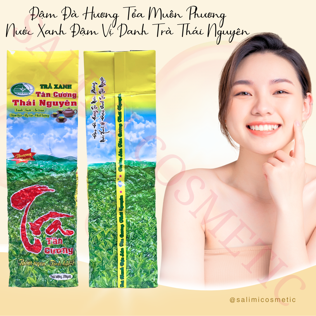 Gói 200g Trà Xanh Tân Cương Loại Thượng Hạng, Trà Bắc Thơm Ngon Chuẩn Tân Cương Thái Nguyên