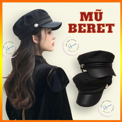Mũ newsboy thủy thủ nữ phong cách hàn quốc cá tính