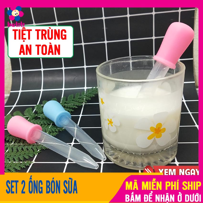 [Hoàn tiền 6%] Set 5 Ống Bón Sữa Cho Bé Tiệt Trùng Đảm Bảo Vệ Sinh, Chất Liệu Silicon Mềm - Ống Bón Sữa Cho Bé, Ống Hút Sữa, Ống Bơm Sữa, Ống Bón Sữa 5ml - Ong Bon Sua, Ong Hut Sua BETITI - 5 Ống Hút Bón Sữa Silicon