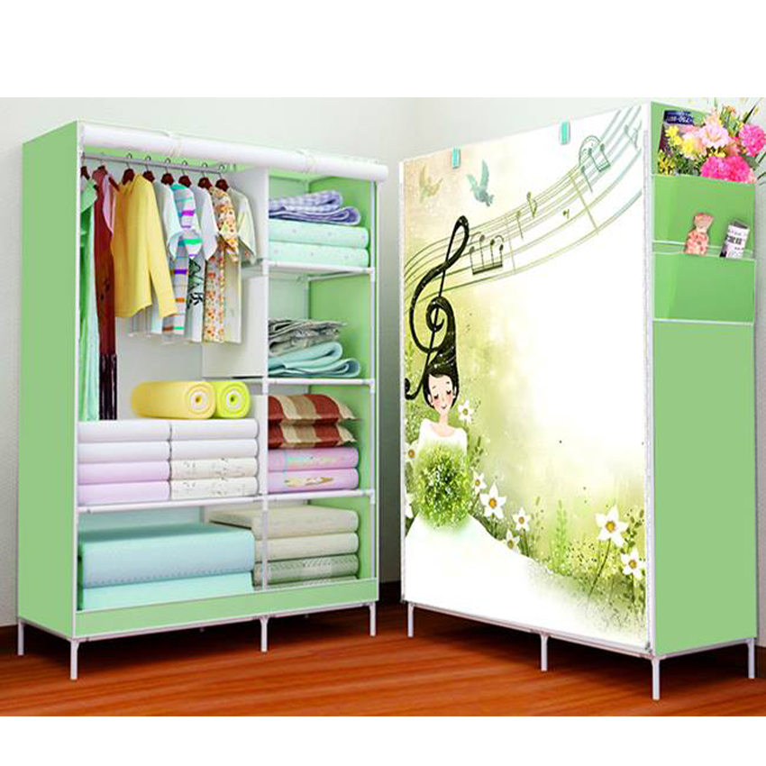 TỦ vải đựng quần áo 3D - 2 BUỒNG NAM