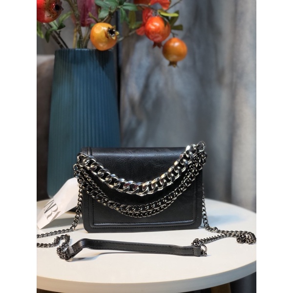 Túi xách đeo chéo đeo vai nữ zara quai xích đơn giản sang chảnh