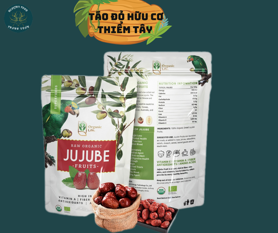 Táo đỏ hữu cơ organic life 500g