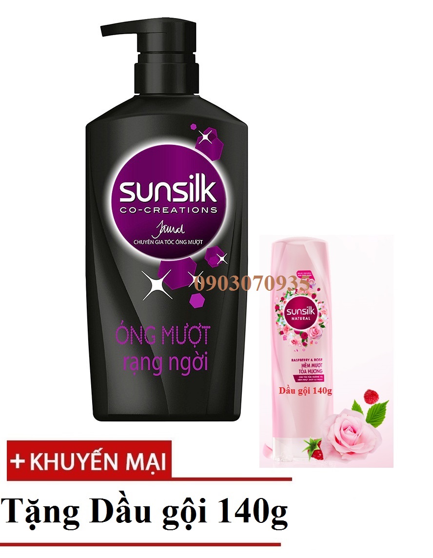 Dầu gội Sunsilk Óng mượt rạng ngời chai 650 TẶNG